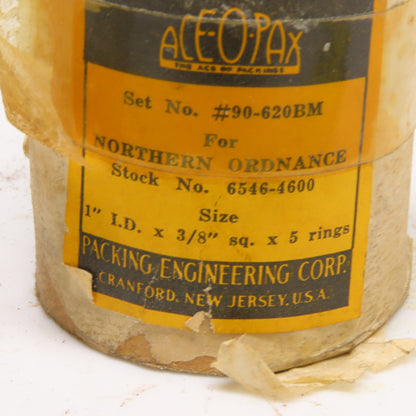 ACE-O-PAX Set # 90-620BM Mechanical Packing Seals 1" ID x1-3/4" OD 3/8" SQ Lot/5