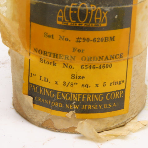 ACE-O-PAX Set # 90-620BM Mechanical Packing Seals 1" ID x1-3/4" OD 3/8" SQ Lot/5
