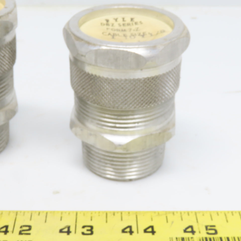 Pyle Form 7-Z Series DBZ 1-1/4" Aluminum Cord Grip 1" To 1-1/8" Cable Lot of 5