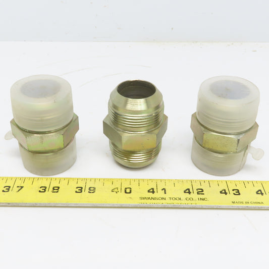 2403-20-20 Hydraulic Adapter 1-1/4" Male 37° JIC X 1-1/4" Male Union Lot of 3