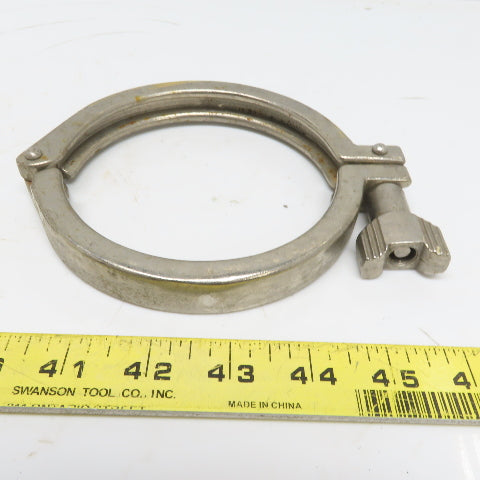 4" Sanitary Pressure Tri Clamp Stainless Steel Double Hinge Lot of 2