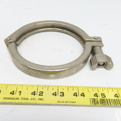 4" Sanitary Pressure Tri Clamp Stainless Steel Double Hinge Lot of 2