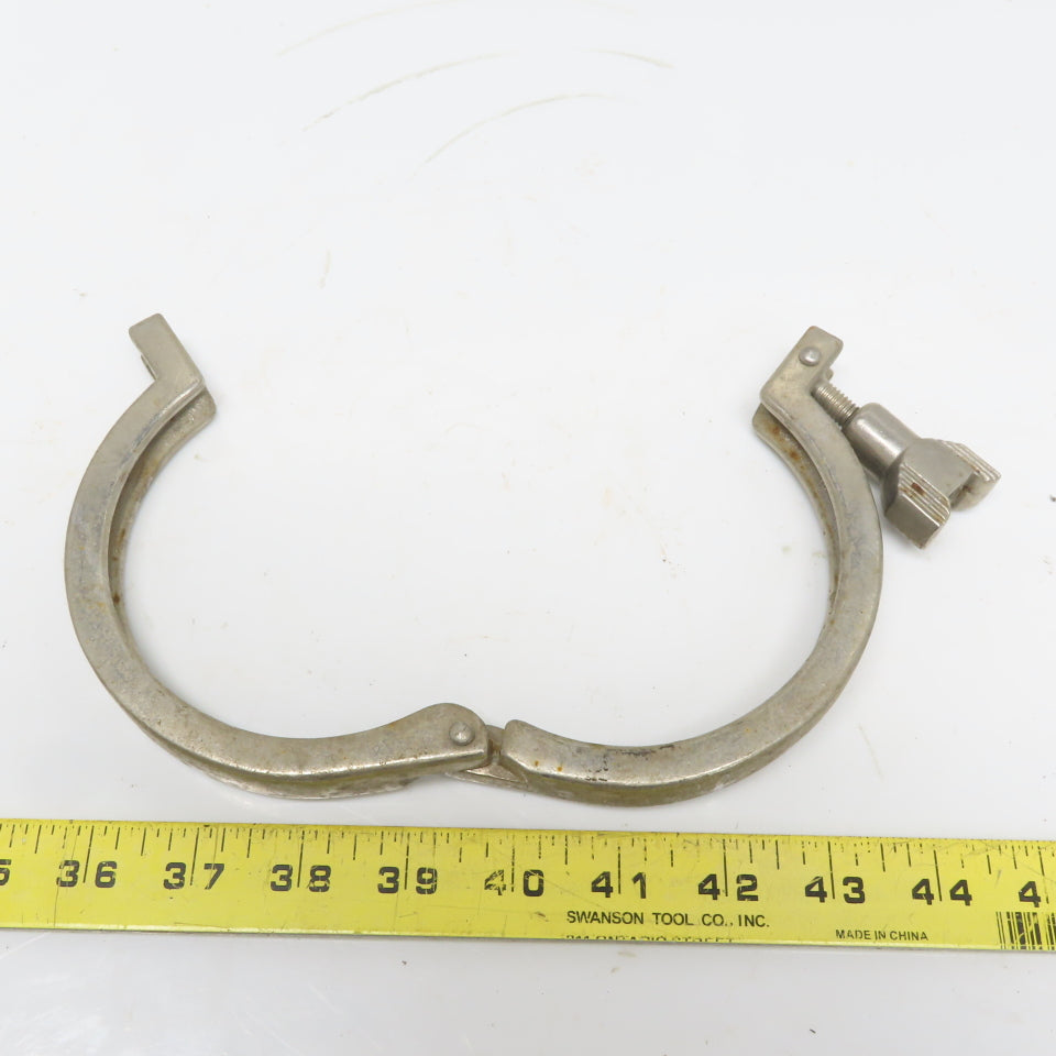 4" Sanitary Pressure Tri Clamp Stainless Steel Double Hinge Lot of 2