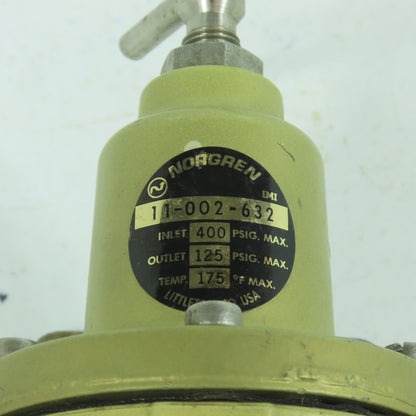 Norgren 11-002-632 Compressed Air Regulator 400PSI In 125PSIG Max Out 1/2" NPT