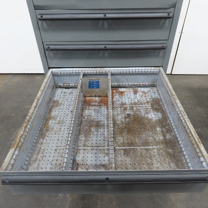 9 Drawer Industrial Small Parts Tool Storage Cabinet 28"x 28"x 60" Painted