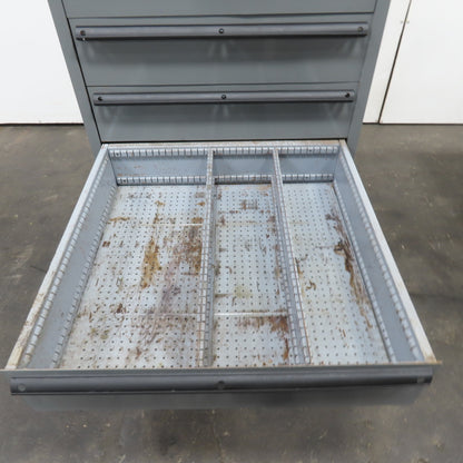 9 Drawer Industrial Small Parts Tool Storage Cabinet 28"x 28"x 60" Painted