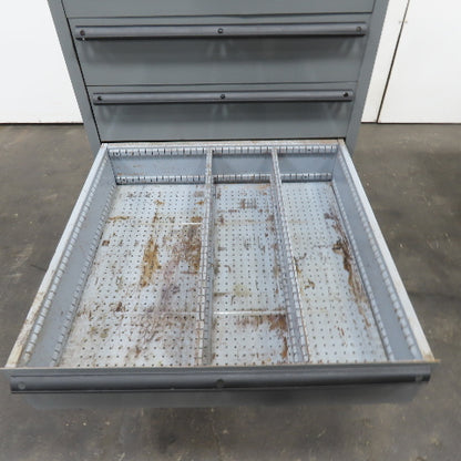 9 Drawer Industrial Small Parts Tool Storage Cabinet 28"x 28"x 60" Painted