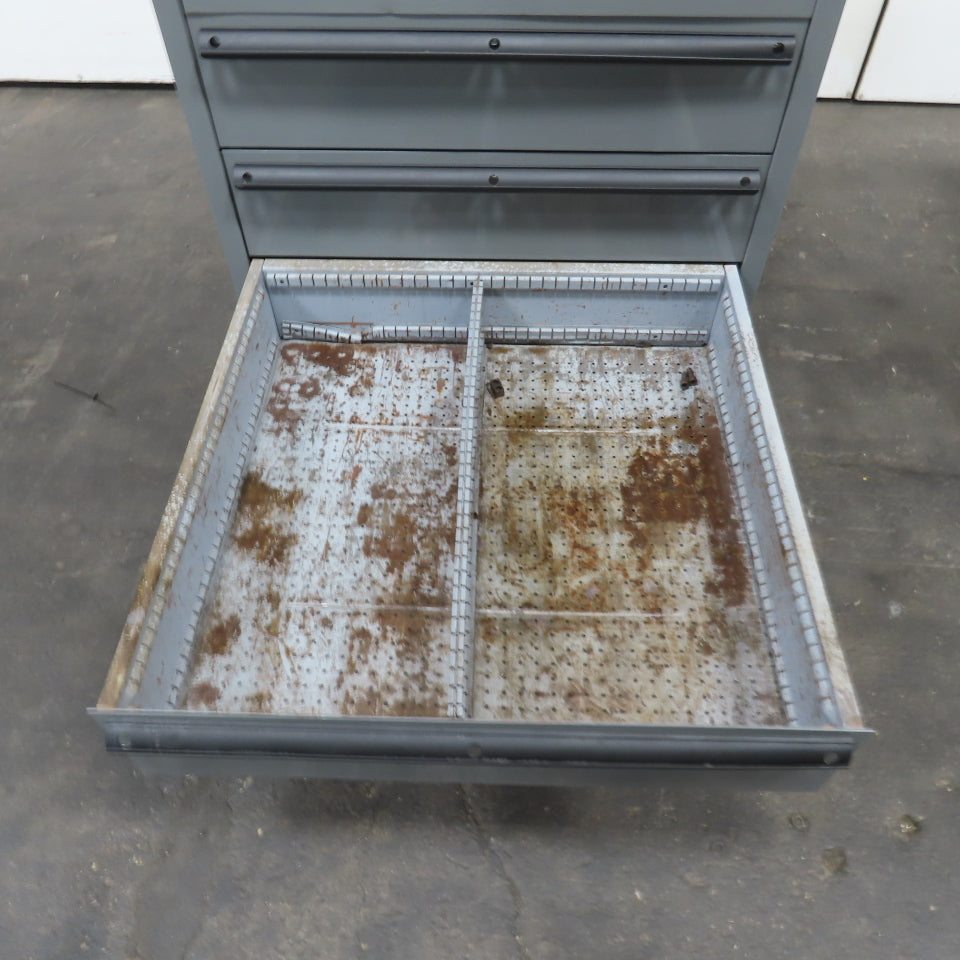 9 Drawer Industrial Small Parts Tool Storage Cabinet 28"x 28"x 60" Painted