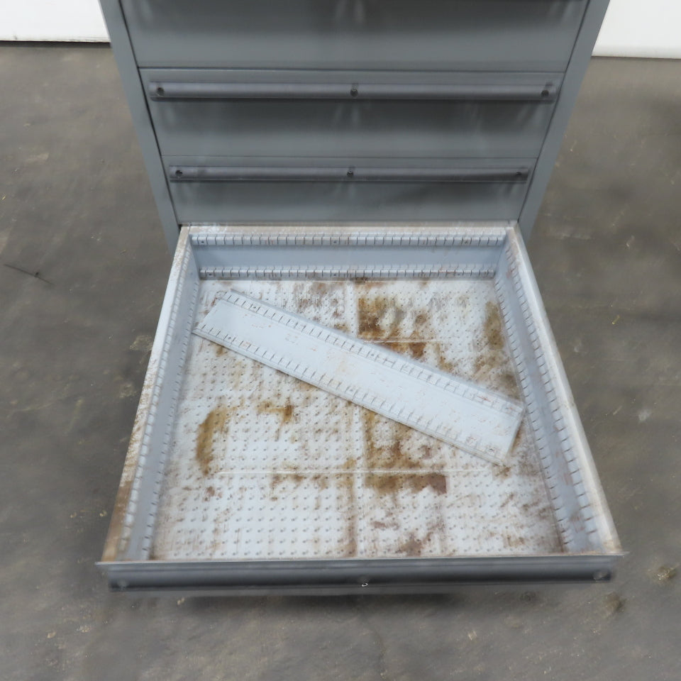 9 Drawer Industrial Small Parts Tool Storage Cabinet 28"x 28"x 60" Painted