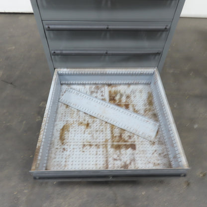 9 Drawer Industrial Small Parts Tool Storage Cabinet 28"x 28"x 60" Painted