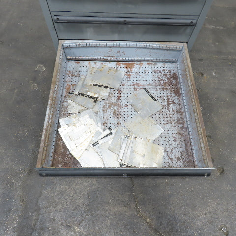 9 Drawer Industrial Small Parts Tool Storage Cabinet 28"x 28"x 60" Painted