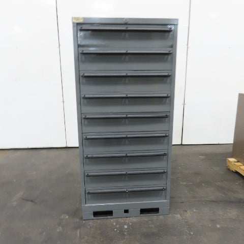 9 Drawer Industrial Small Parts Tool Storage Cabinet 28"x 28"x 60" Painted