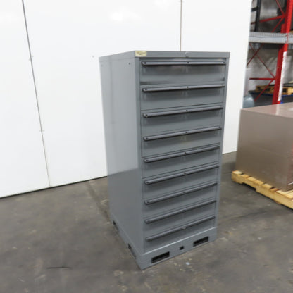 9 Drawer Industrial Small Parts Tool Storage Cabinet 28"x 28"x 60" Painted
