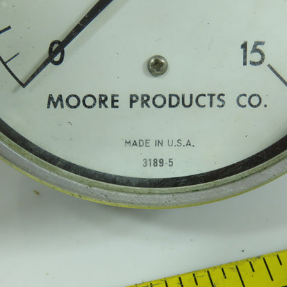 Moore Products 3189-5 Air Pressure Gauge 0-15 PSI 3-1/2"