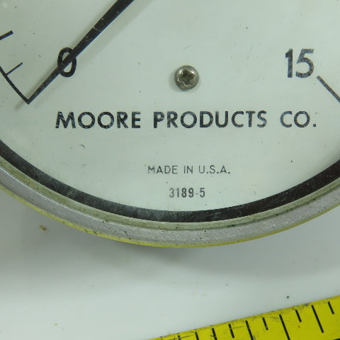 Moore Products 3189-5 Air Pressure Gauge 0-15 PSI 3-1/2"