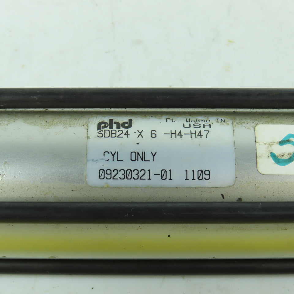 PHD SDB24x6-H4-H47 Double Acting Air Cylinder 6" Stroke 1-1/2" Bore 3/8" Rod