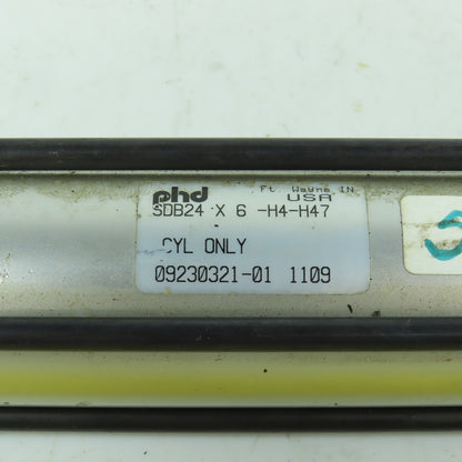 PHD SDB24x6-H4-H47 Double Acting Air Cylinder 6" Stroke 1-1/2" Bore 3/8" Rod