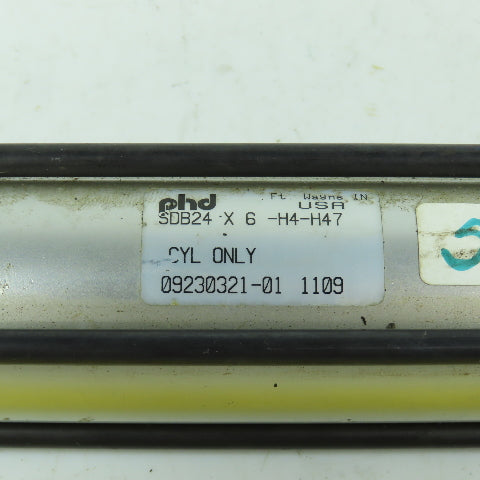 PHD SDB24x6-H4-H47 Double Acting Air Cylinder 6" Stroke 1-1/2" Bore 3/8" Rod
