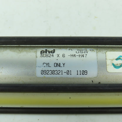 PHD SDB24x6-H4-H47 Double Acting Air Cylinder 6" Stroke 1-1/2" Bore 3/8" Rod