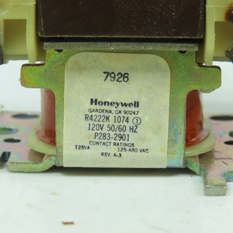 Honeywell 7926 R4222K 1074 General Purpose Relay 120V Coil 125VA NEW