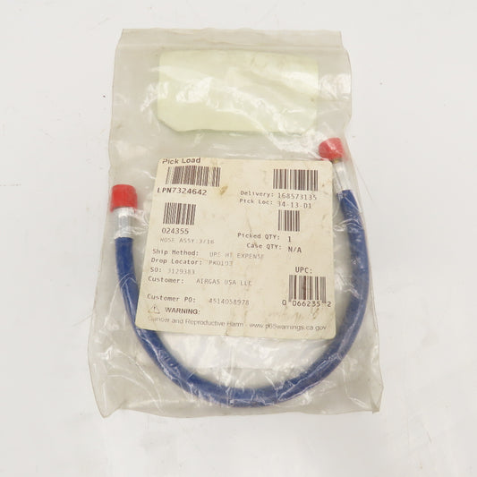 Hypertherm 024355 3/8" Hose Assembly "A" Left Hand Thread HySpeed HT2000 1'