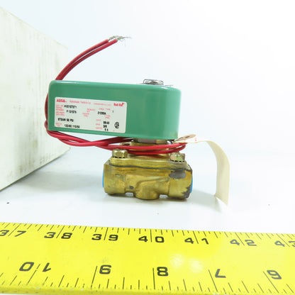Asco HV2107271 3/8" NPT Brass Solenoid Valve 120V Coil (Air, Gas, Oil, Water)