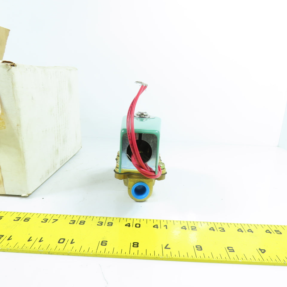 Asco HV2107271 3/8" NPT Brass Solenoid Valve 120V Coil (Air, Gas, Oil, Water)