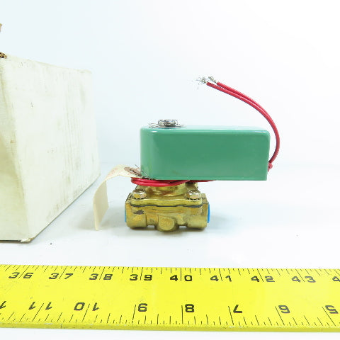 Asco HV2107271 3/8" NPT Brass Solenoid Valve 120V Coil (Air, Gas, Oil, Water)
