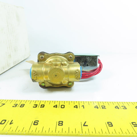 Asco HV2107271 3/8" NPT Brass Solenoid Valve 120V Coil (Air, Gas, Oil, Water)