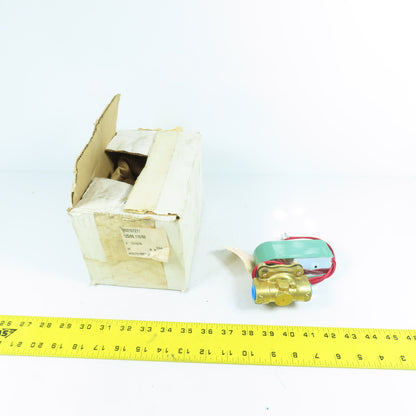 Asco HV2107271 3/8" NPT Brass Solenoid Valve 120V Coil (Air, Gas, Oil, Water)