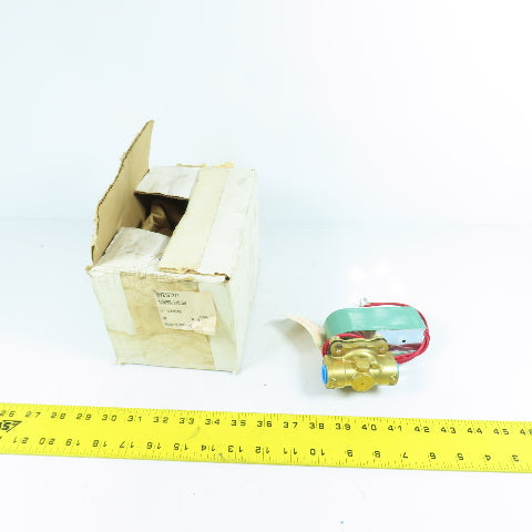 Asco HV2107271 3/8" NPT Brass Solenoid Valve 120V Coil (Air, Gas, Oil, Water)