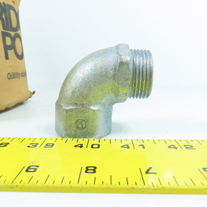 Bridgeport 1503 90° Degree Elbow Adapter 1" Male x 1" Female (Ridged) Box Of 10