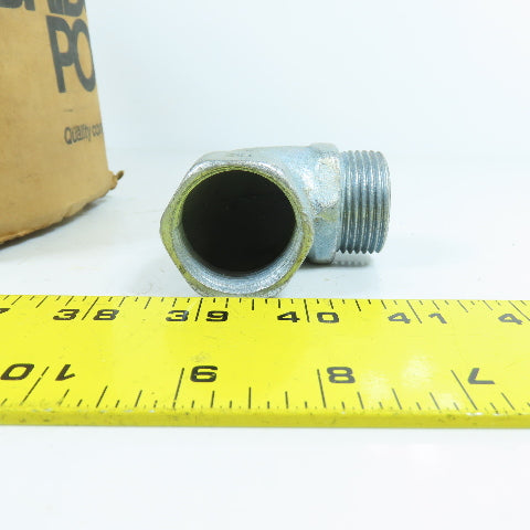 Bridgeport 1503 90° Degree Elbow Adapter 1" Male x 1" Female (Ridged) Box Of 10