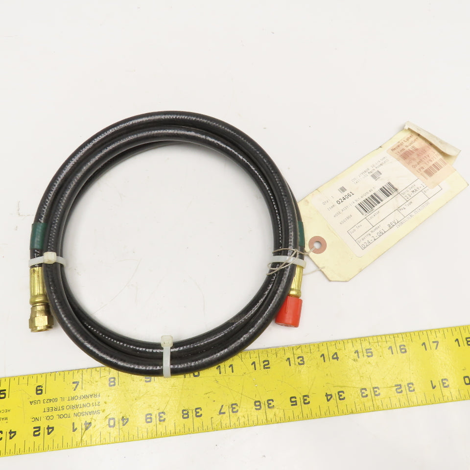 Hypertherm 024061 Hose Assembly 1/4" Swivel Blk W/Grn #4 5'