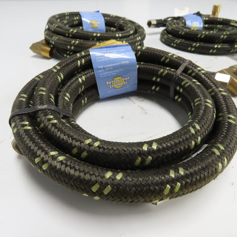 Whirlpool 8212486 6' Braided Dishwasher Water Supply Line Hose 3/8" Lot Of 4