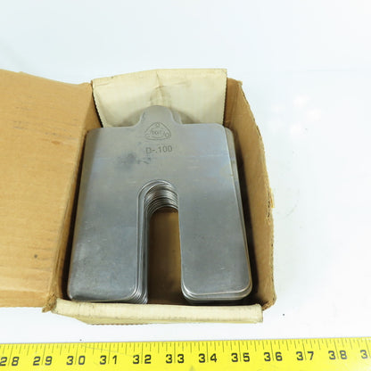 IGS D-100 Stainless Steel Slotted Shims 0.100" 6" x 5" Lot Of 20