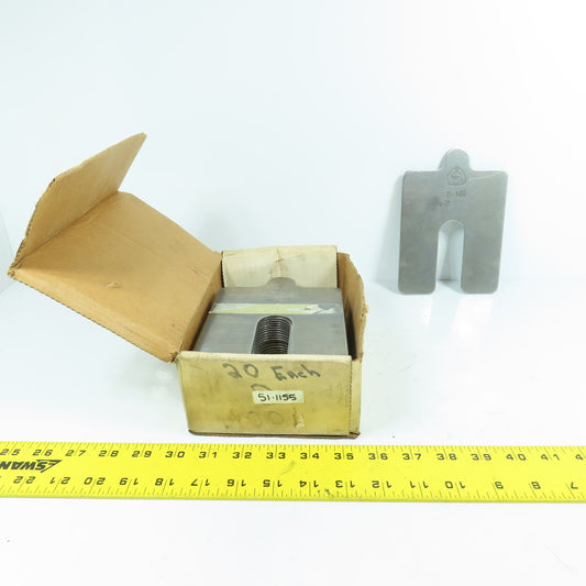 IGS D-100 Stainless Steel Slotted Shims 0.100" 6" x 5" Lot Of 20