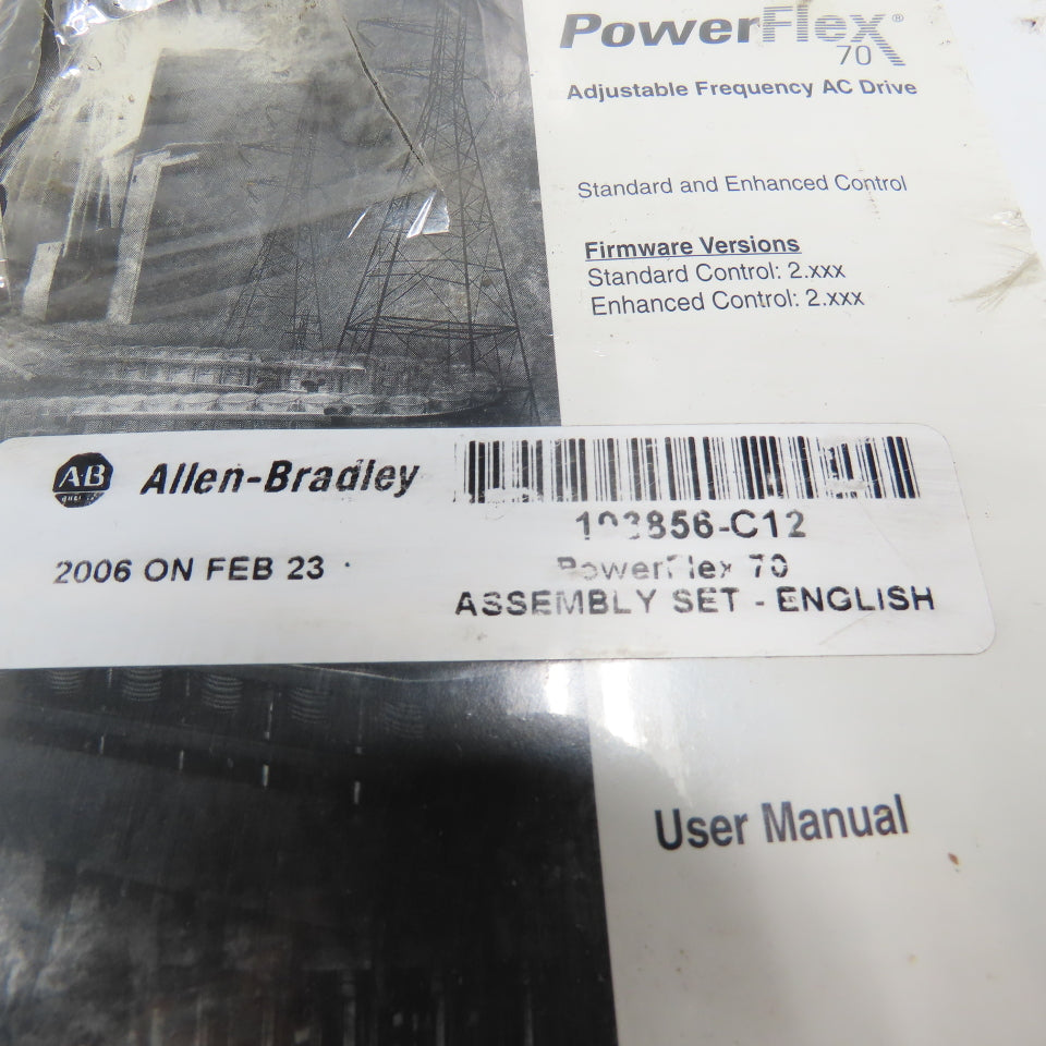 Allen Bradley 193856-C12 Powerflex 70 Assembly Set Manual English