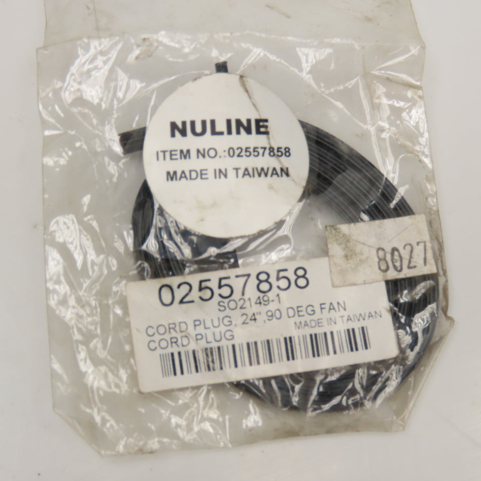 Nuline 02557858 Cabinet Cooling Fan Molded Cable 90° Plug 24" Lead