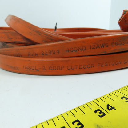 Insul-8 22994 25' L Outdoor Festoon Cable 4-Conductor 12AWG 600V E60362H