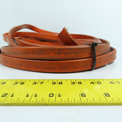 Insul-8 22994 25' L Outdoor Festoon Cable 4-Conductor 12AWG 600V E60362H