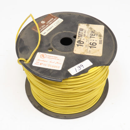 Excel 16AWG 600V Yellow Class K PVC Jacket Cable 500'
