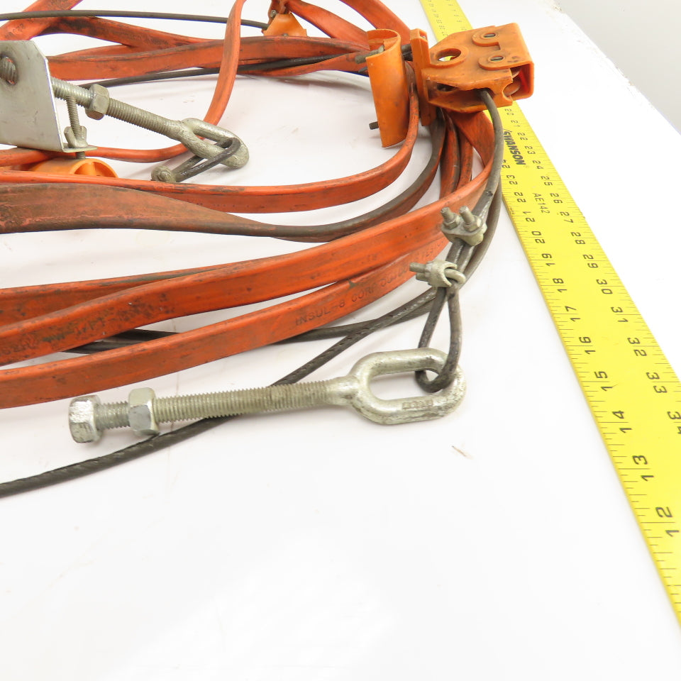 Insul-8 22994 18' OAL Festoon Cable Carrier Travel System Kit 4-Cond 12AWG 600V