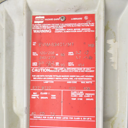 Crouse Hinds EVMA83401/MT Hazard Gard 120/208-240/277V 400W HID Luminaire
