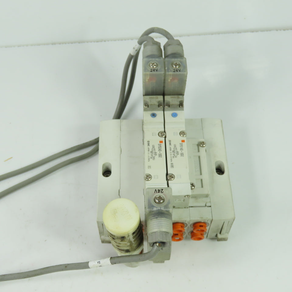 SMC SY5140-5DZ 2 Pneumatic Solenoid Valve Manifold 0.7MPa 24VDC SS5Y5-45-03D-N7