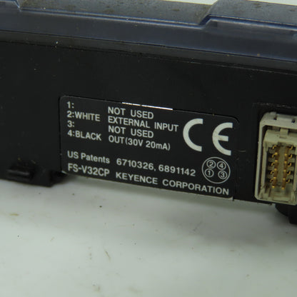 Keyence FS-V32CP Photoelectric Fiber Optic Amplifier 4-Pin 12-24VDC 100mA