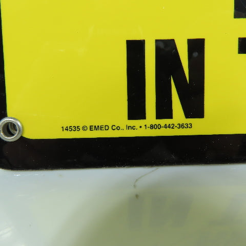 EMED 10"x7" H CAUTION Ear Protection Must Be Worn, Plastic Safety Signs Lot Of 8