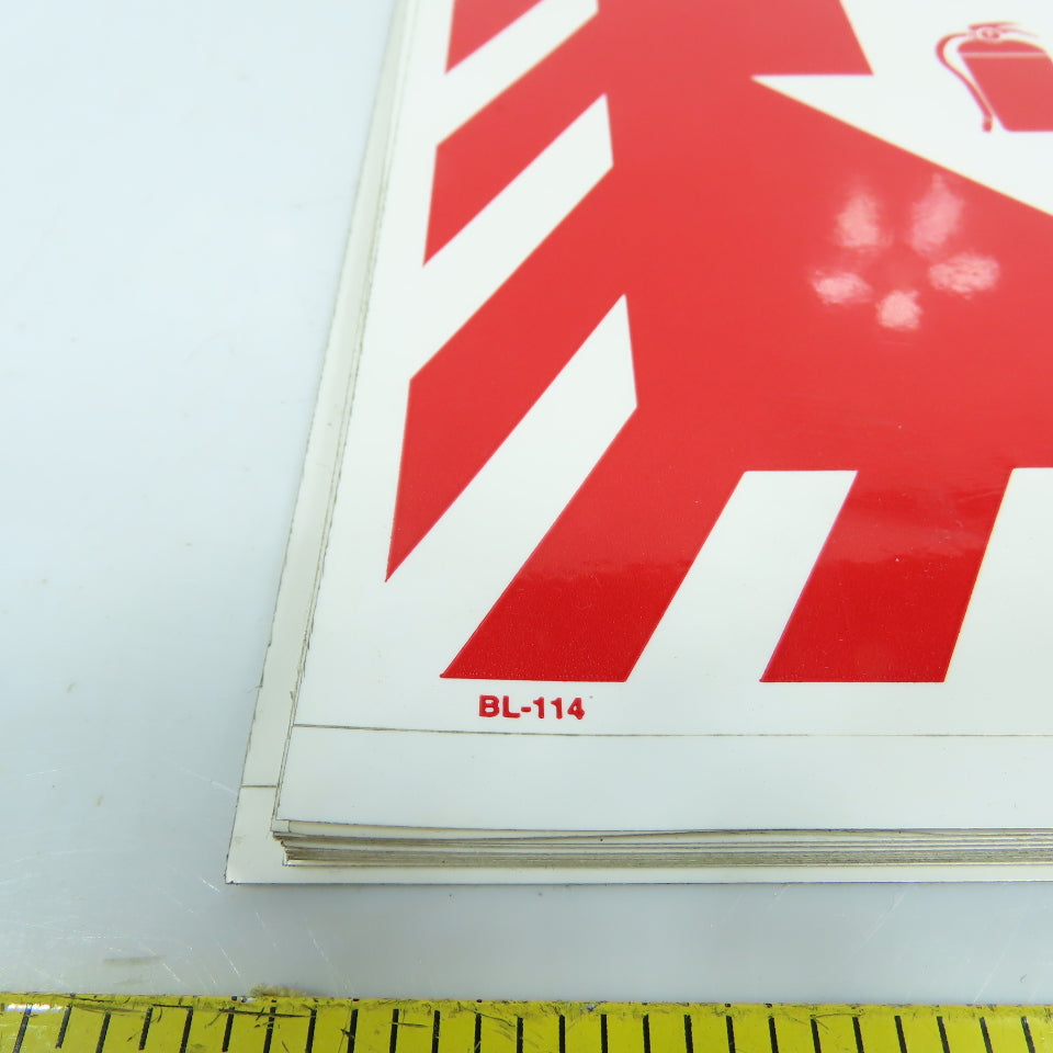 12" x 8" (Peel & Stick) Fire Extinguisher Safety Sign Decals Lot Of 14