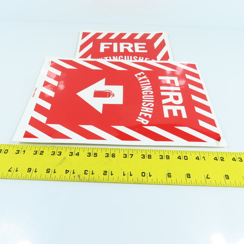 12" x 8" (Peel & Stick) Fire Extinguisher Safety Sign Decals Lot Of 14
