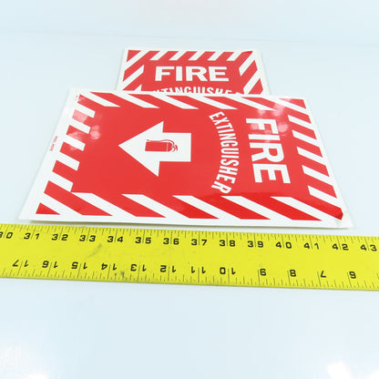 12" x 8" (Peel & Stick) Fire Extinguisher Safety Sign Decals Lot Of 14